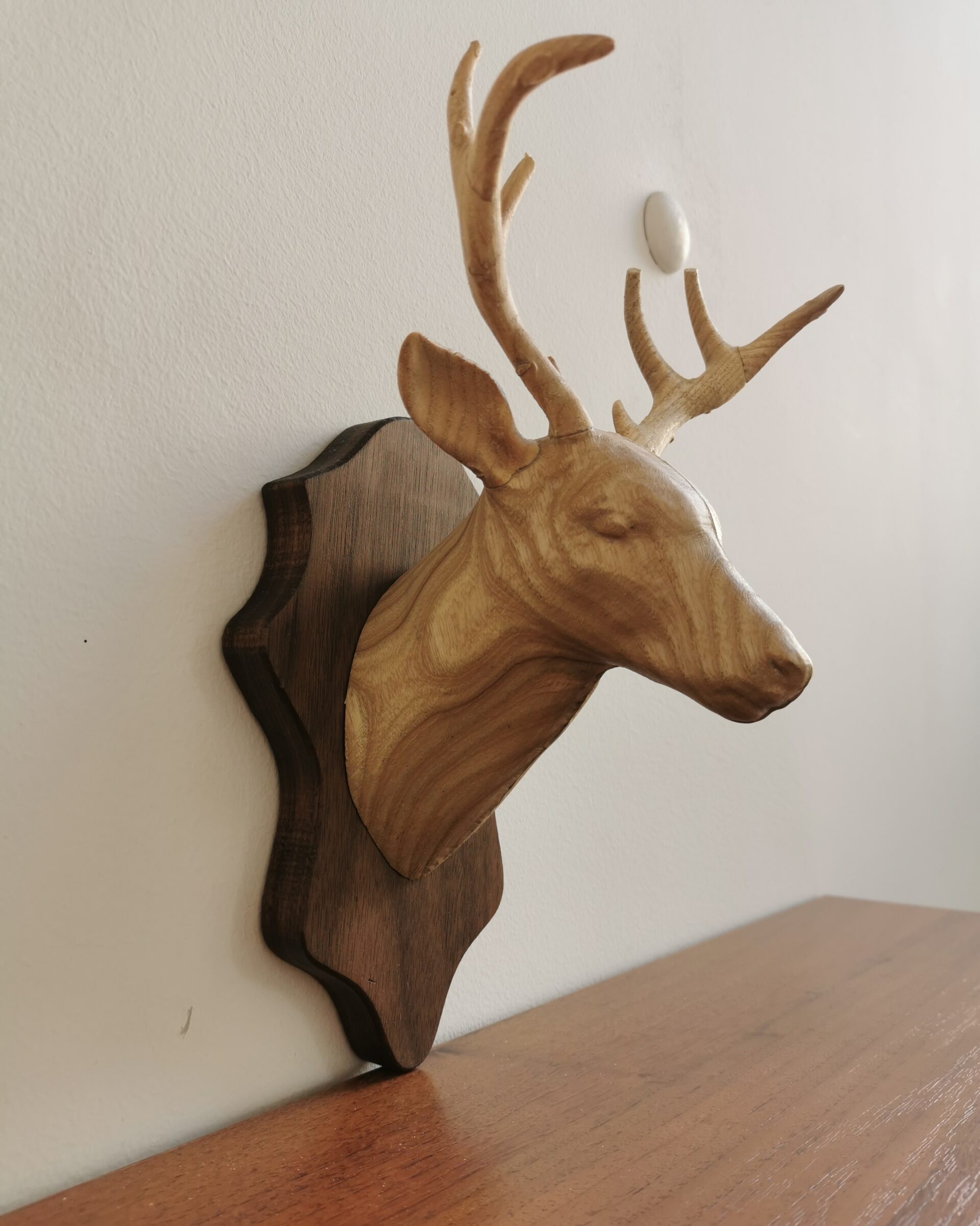 Wooden Deer Trophy