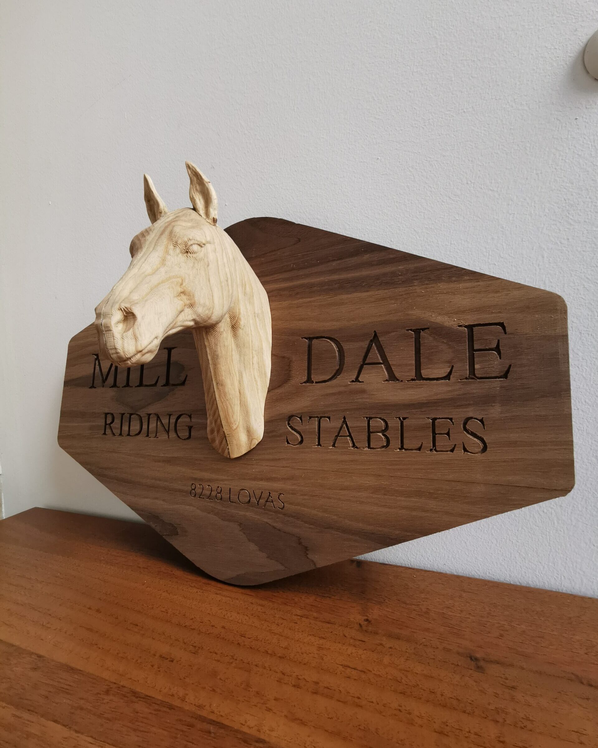 Custom Wood Sign with Horse